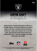 Ashton Jeanty 2025 Topps Signature Class Round 1 Pick 6 RC Card #102