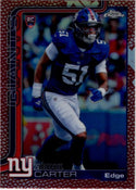 Abdul Carter 2025 Topps Chrome Leather Refractor RC Card #350