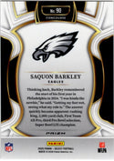 Saquon Barkley 2025 Panini Select Concourse Red and Blue Shock Prizm Card #90