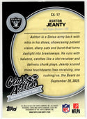 Ashton Jeanty Topps Signature Class 2025 Class Action RC Card #CA-17