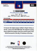 VJ Edgecombe 2025 Topps Flagship RC Card #203