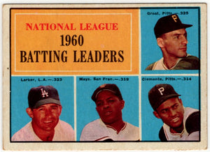 National League 1960 Batting Leaders 1961 Topps Card #41