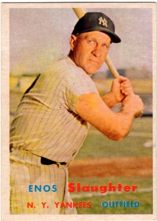 Enos Slaughter 1957 Topps Card #215