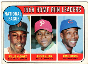 1968 Home Run Leaders Topps 1969 Card #6