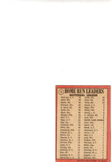 1968 Home Run Leaders Topps 1969 Card #6