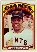 Willie Mays 1972 Topps Card #49