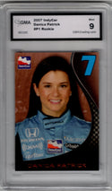 Danica Patrick 2007 Rittenhouse Indy Car Promo Rookie RC Card #P1 Graded GMA 9 Mint