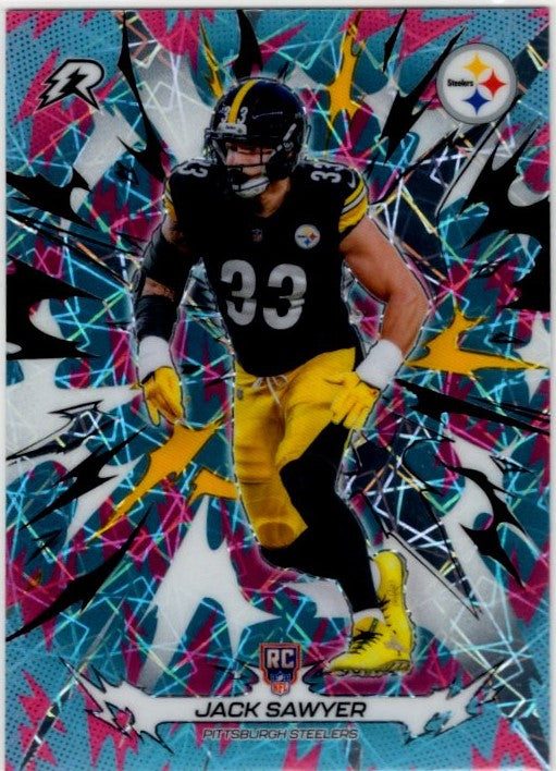Jack Sawyer 2025 Topps Resurgence Pink and Teal Lazer RC Card #180