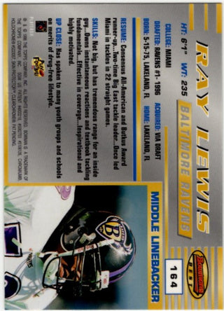 Ray Lewis 1997 Bowmans Best Rookie RC Card #164