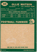 Ollie Matson 1960 Topps Card #63