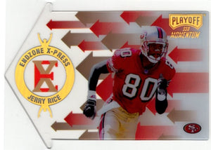 Jerry Rice 1998 Playoff Momentum Endzone X-Press Card #R25