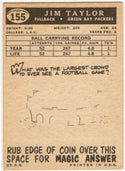 Jim Taylor 1959 Topps Card #155