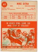 Mike Ditka 1963 Topps Card #62