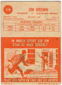 Jim Brown 1963 Topps Card #14