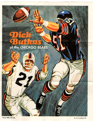 Dick Butkus 1970 10 x 8 Poster #11