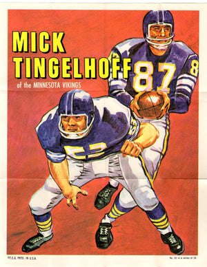 Mick Tinglehoff 1970 10 x 8 Poster #20