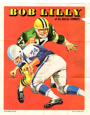 Bob Lilly 1970 10 x 8 Poster #19 Damaged