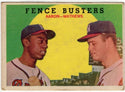 Hank Aaron & Eddie Matthews 1959 Topps Fence Busters Card #212