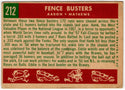 Hank Aaron & Eddie Matthews 1959 Topps Fence Busters Card #212