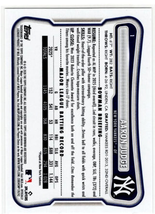 Aaron Judge 2026 Bowman Card #1