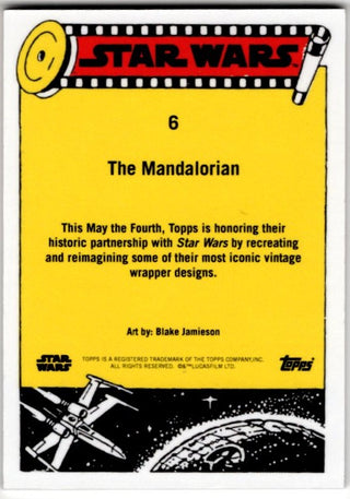 The Mandalorian 2022 Topps Star Wars May the 4th Wrapper Art #6