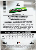 Cole Young 2026 Topps Finest Performance Common RC Card #57