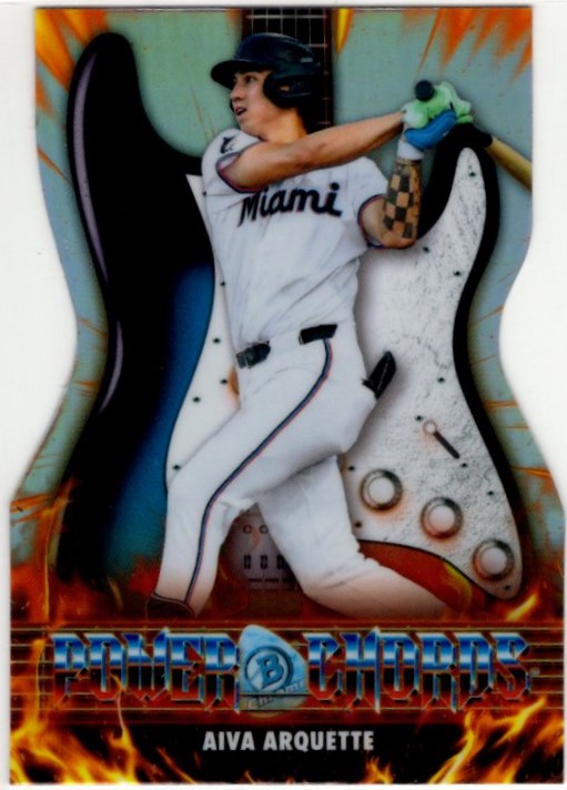 Aiva Arquette 2026 Bowman Chrome Power Chords Refractor Die-Cut Card #PC-18
