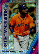 Yordan Alvarez 2020 Bowman Chrome Rookie of the Year Favorites Mojo Refractor RC Card #ROYF-YA