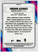 Yordan Alvarez 2020 Bowman Chrome Rookie of the Year Favorites Mojo Refractor RC Card #ROYF-YA