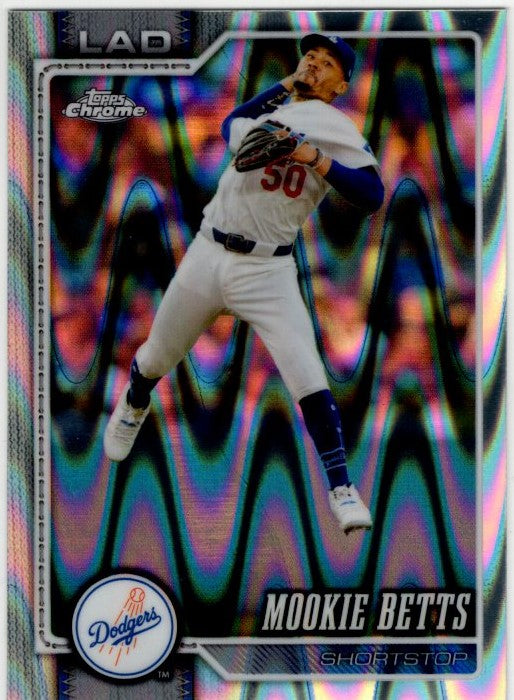 Mookie Betts 2026 Topps Chrome Ray wave Refractor Card #268
