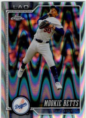 Mookie Betts 2026 Topps Chrome Ray wave Refractor Card #268