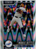 Mookie Betts 2026 Topps Chrome Ray wave Refractor Card #268