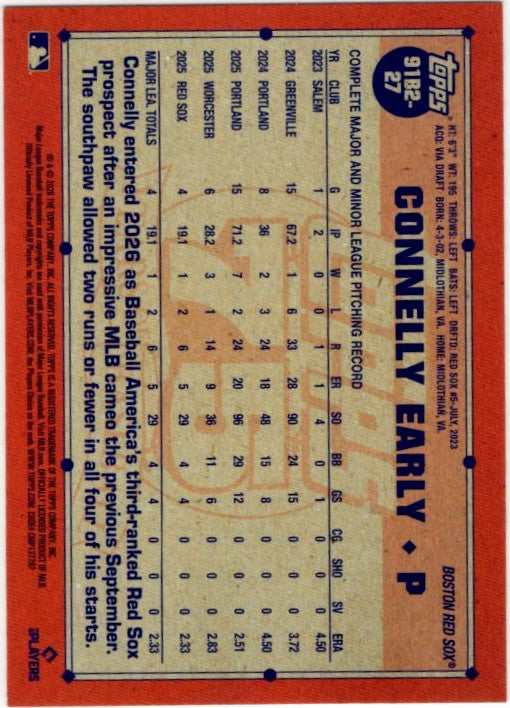 Connelly Early 2026 Topps Series 2 All Star Parallel RC Card #91B2-27
