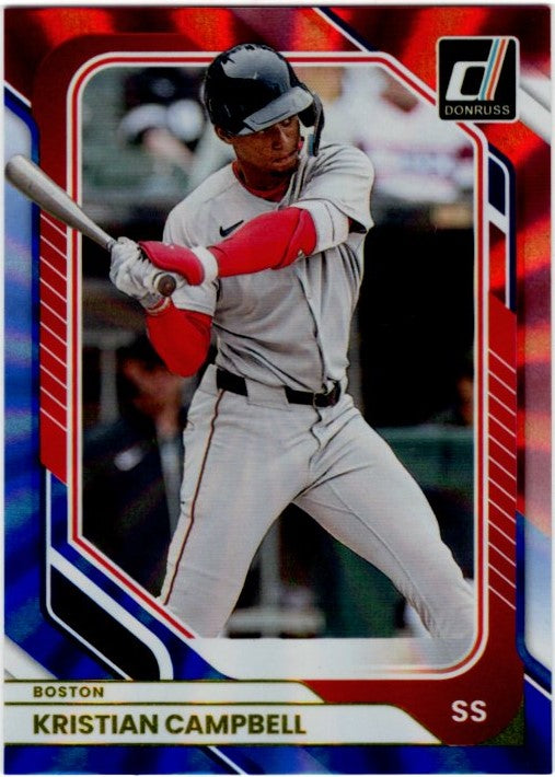 Kristian Campbell 2026 Panini Donruss Red & Blue Foil Card # 89