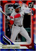 Kristian Campbell 2026 Panini Donruss Red & Blue Foil Card # 89