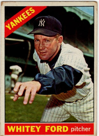 Whitey Ford Topps card 1966 #160 New York Yankees