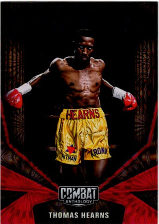 Thomas Hearns 2025 Panini Combat Immortals Combat Anthology Red Fireworks Card #19 254/275