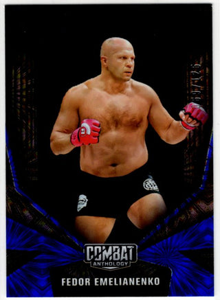Fedor Emelianenko 2025 Panini Combat Anthology Combat Immortals Blue Firework Card #1 069/125