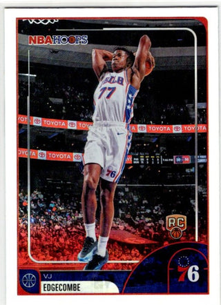 VJ Edgecombe Topps NBA Hoops Rainbow Foil RC Card #244