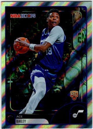 Ace Bailey Topps 2025-26 NBA Hoops Rainbow Foil RC Card #38
