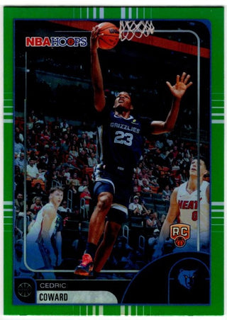 Cedric Coward 2025-26 Topps NBA Hoops Green Parallel Foil RC Card #90