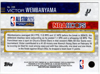 Victor Wembanyama 2025-26 Topps NBA Hoops All-Star Holo Foil Card #289