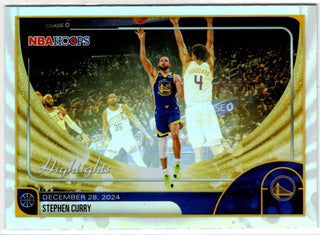 Stephen Curry 2025-26 Topps NBA Hoops Highlights Holo Foil Card #261