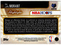 JA Morant 2025 Topps NBA Hoops Highlights Holo Foil Card #264