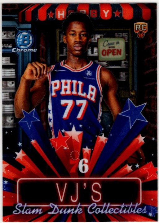 VJ Edgecomb 2025 Bowman Chrome Slam Dunk Collectibles Hobby Star RC Card #HS-8