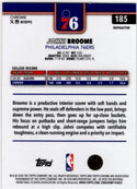 John Broome 2025-26 Topps Chrome Refractor RC Card #185