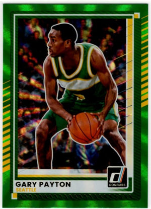 Gary Payton 2025-26 Panini Donruss Green Laser Foil Card #164