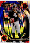 Brett Favre 2024 Panini Select Prizm Club Level Blue & Black Shock Prizm Card