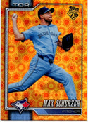 Max Scherzer 2026 Topps Series 2 Orange Sun Burst Foil Card #569