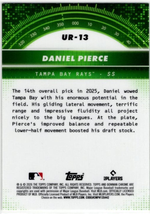 Daniel Pierce 2026 Bowman Chrome Under the Rader Card #UR-13